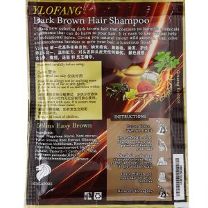 ylofang brown hair dye sackets back